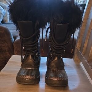 Sorel Joan of Arctic Lux Black Winter Boots